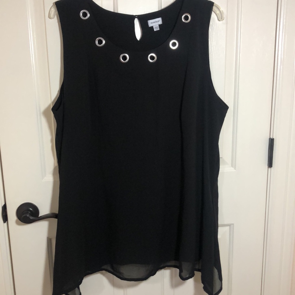 Dressy lined tank tunic plus 22/24